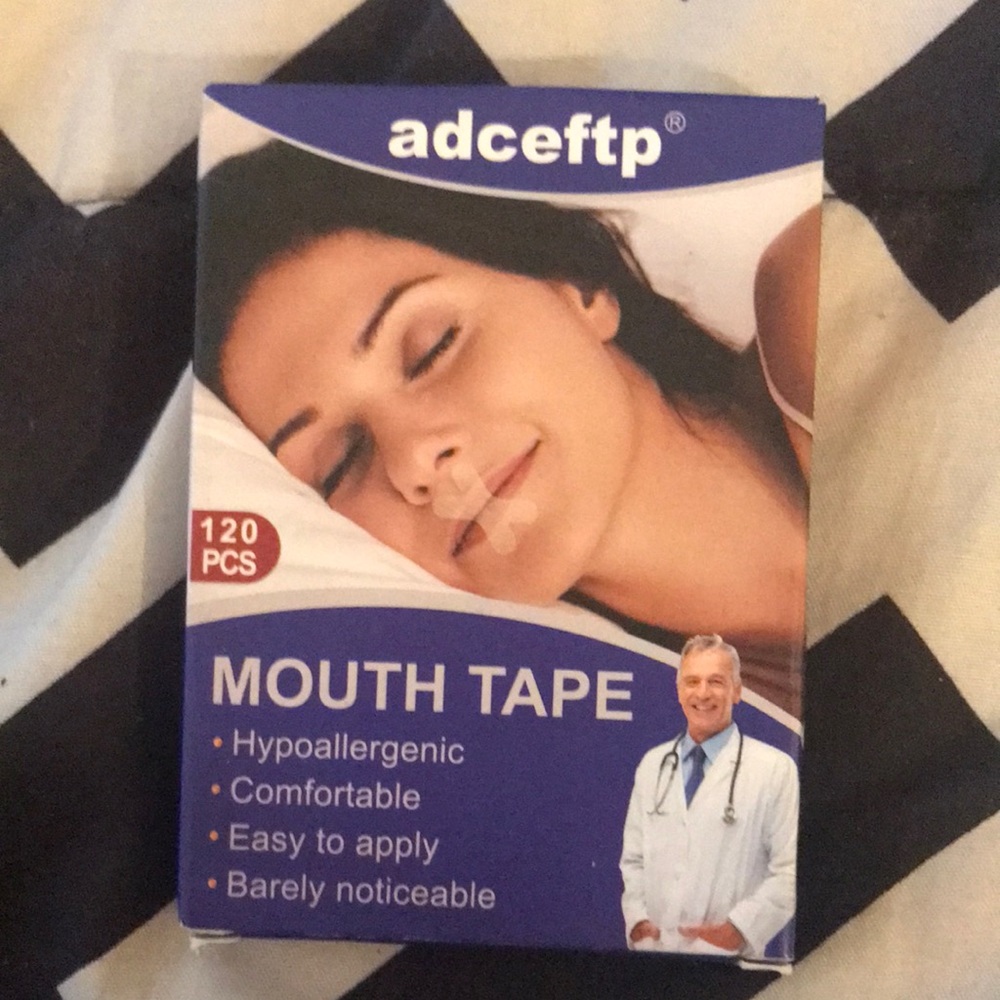Blue Mouth Tape - 120 Pcs Hypoallergenic Sleep Strips